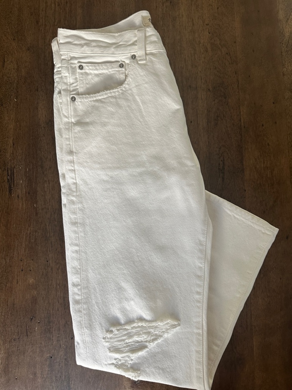 Madewell Women’s The Dean Easy Straight Crop Jean in White
